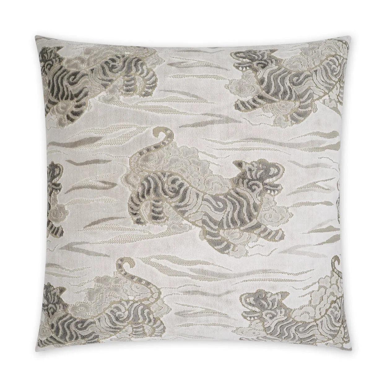 Dynasty Cloud Animal Novelty Ivory Large Throw Pillow With Insert