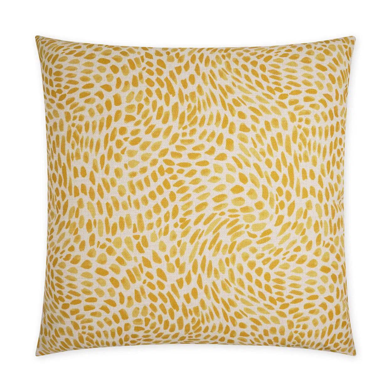 Everly Abstract Yellow Large Throw Pillow With Insert