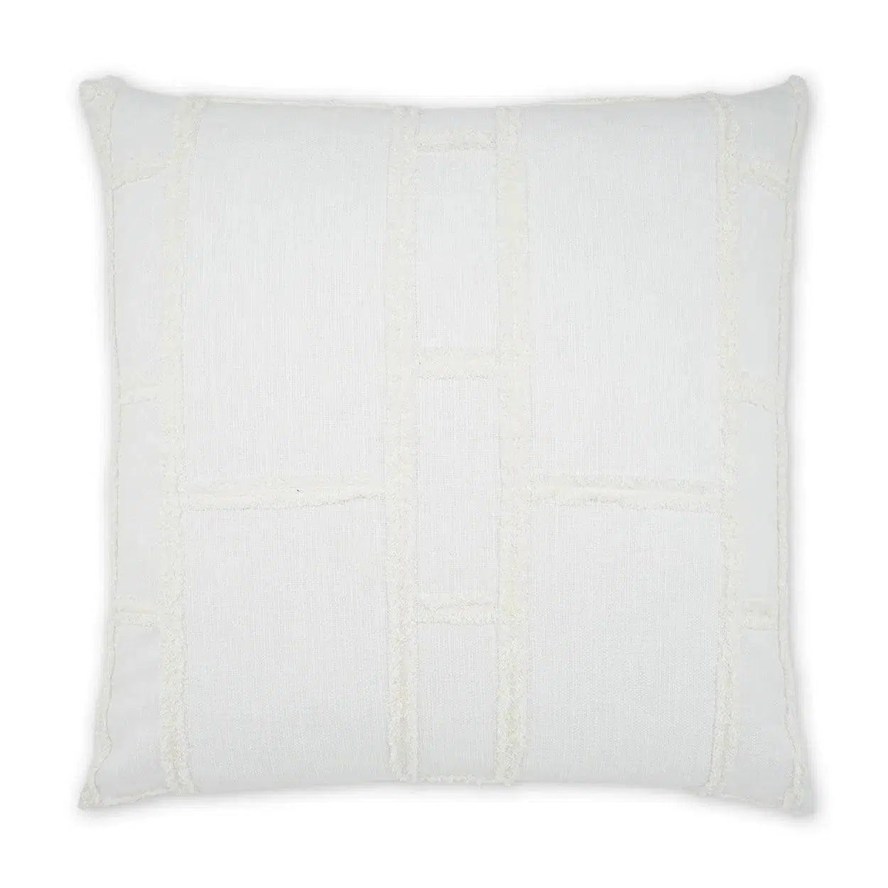 Fringeworthy Beach Modern White Large Throw Pillow With Insert