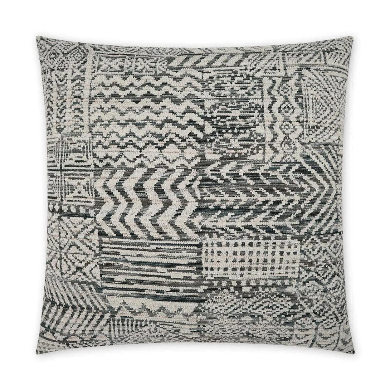 Hallston Charcoal Global Grey Large Throw Pillow With Insert