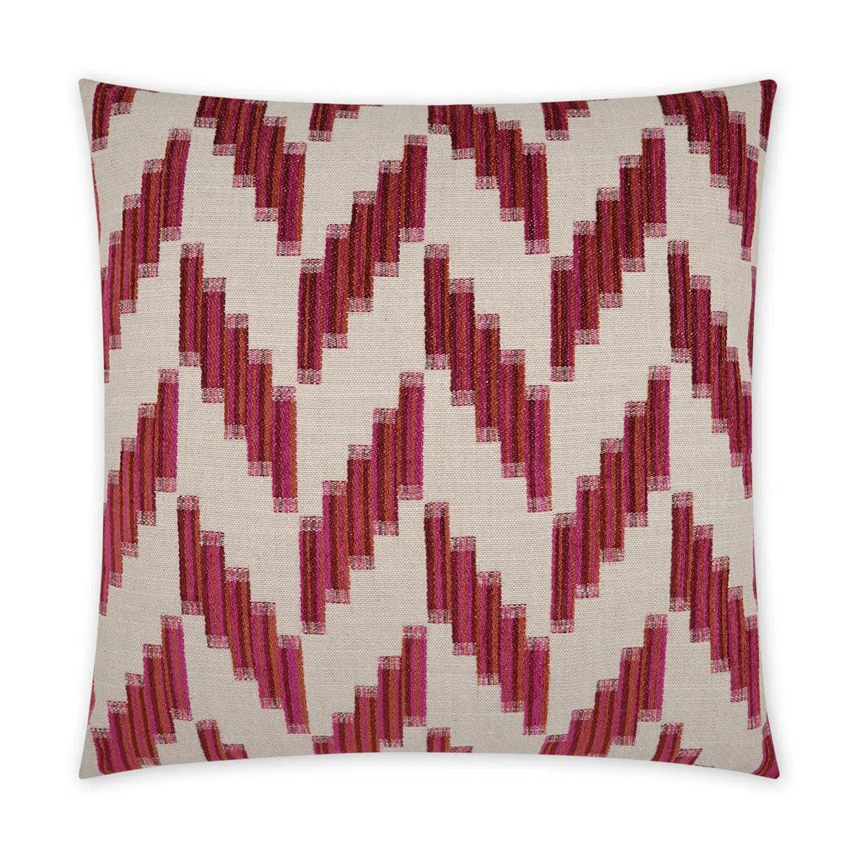 Harcourt Sangria  Global Fuchsia Large Throw Pillow With Insert