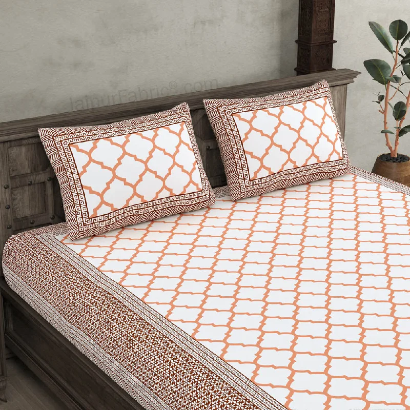 Hypnotic Trap Orange Double Bedsheet