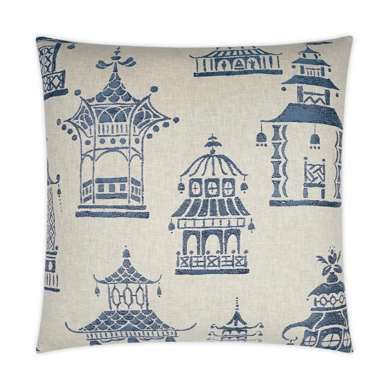 Inari Novelty Blue Large Throw Pillow With Insert