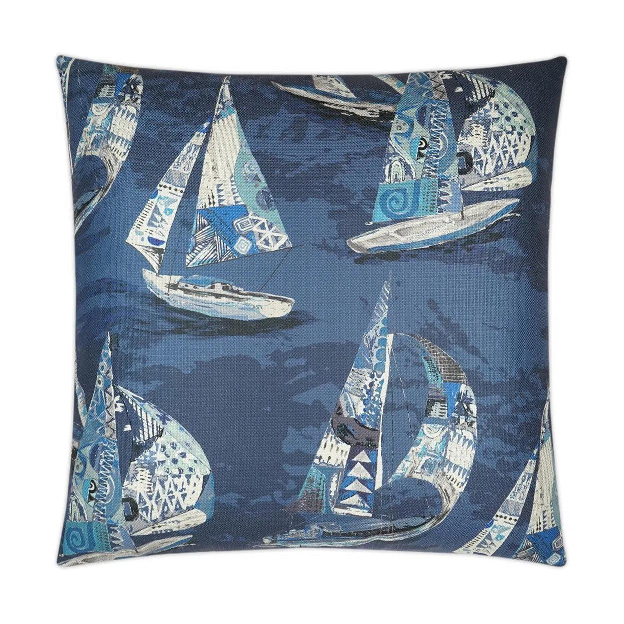 Islander Nautical Novelty Blue Large Throw Pillow With Insert