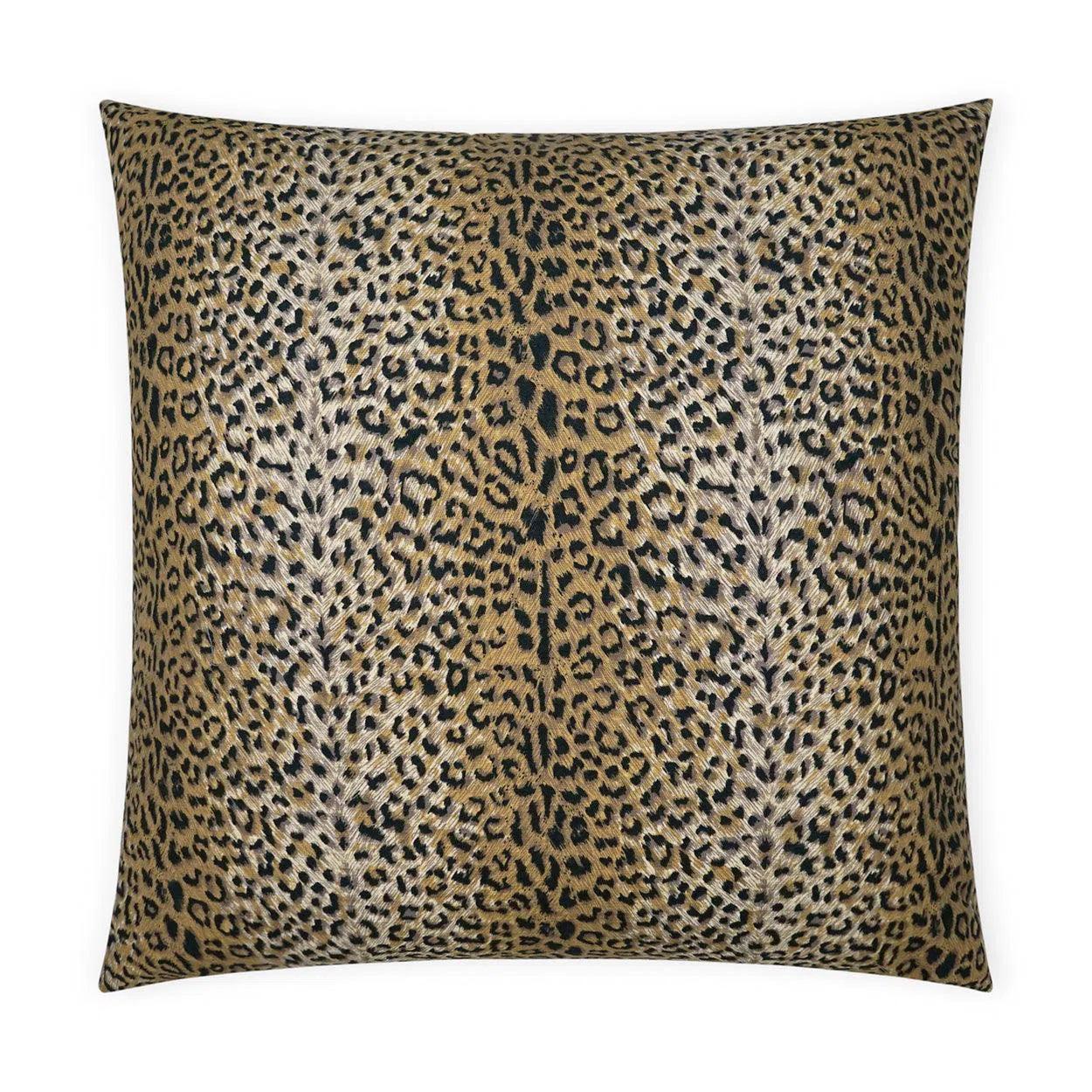 Jaguar Animal Tan Taupe Large Throw Pillow With Insert