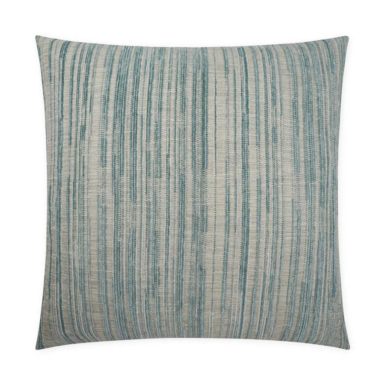 Julep Mist Stripes Turquoise Teal Large Throw Pillow With Insert