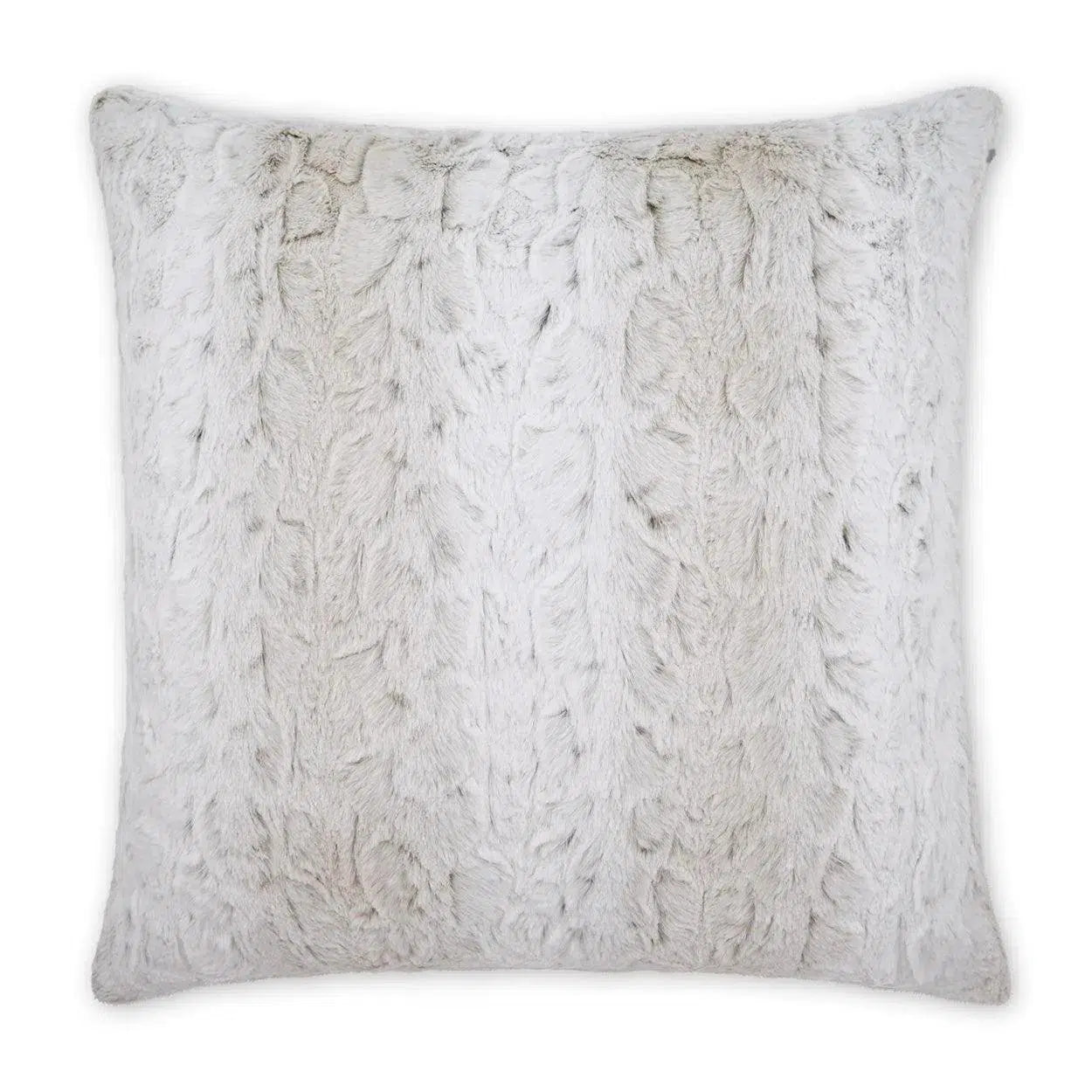 Juneau Fur White Large Throw Pillow With Insert