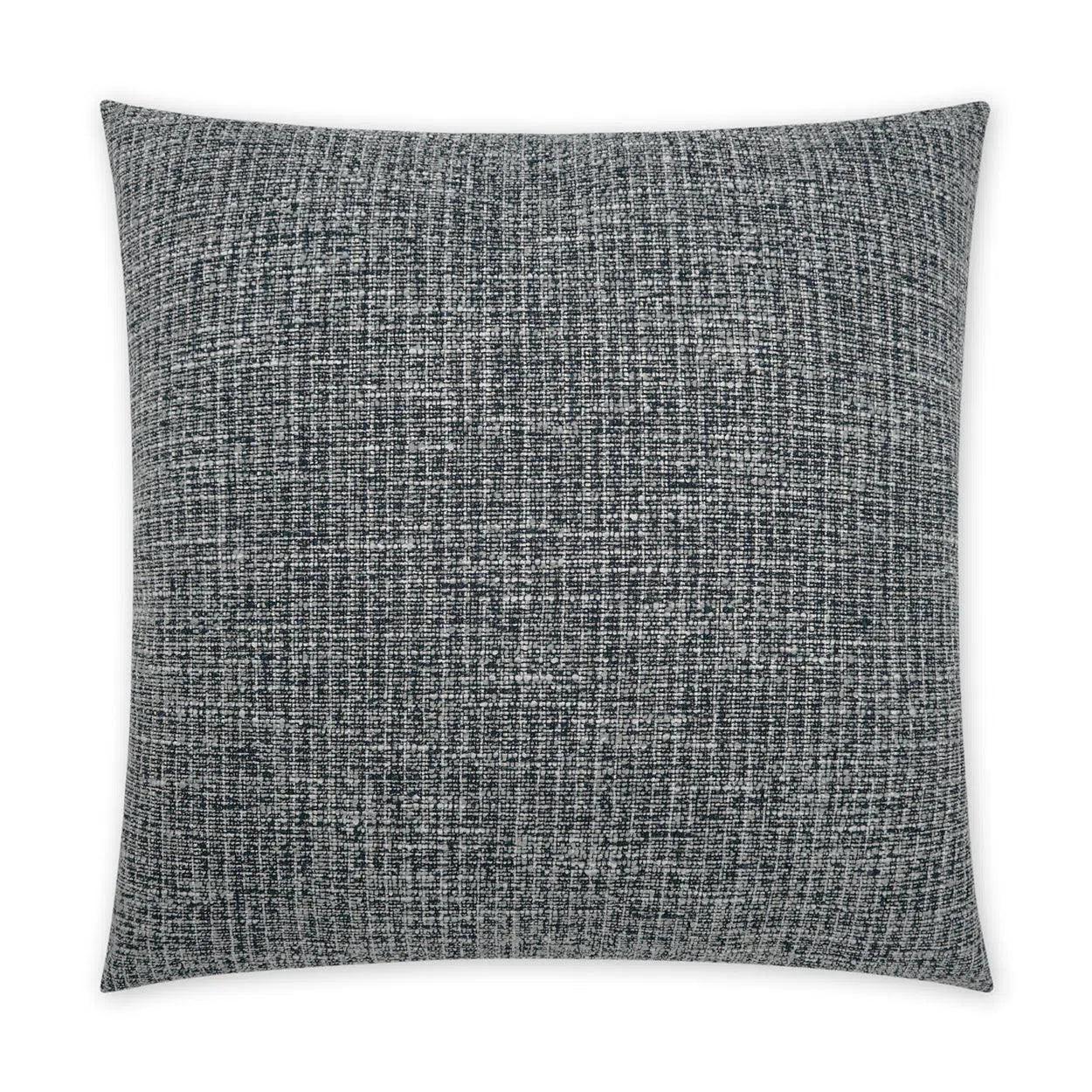 Kensington Black Textured Solid Black Large Throw Pillow With Insert