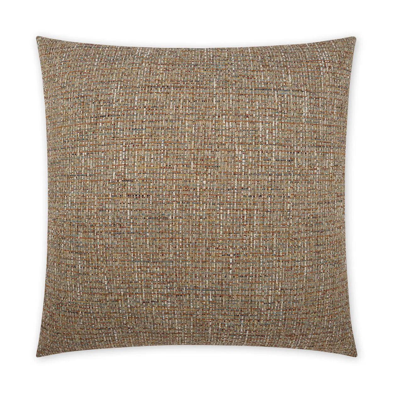 Kensington Textured Solid Tan Taupe Large Throw Pillow With Insert