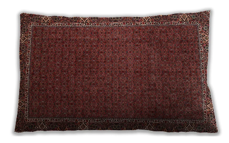 Traditional Classic Indoor Outdoor Rectangular Sienna Brown Lumbar Throw Pillow, 13 inch by 19 inch, lbtr1671