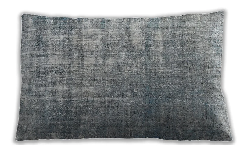 Traditional Classic Indoor Outdoor Rectangular Slate Granite Gray Lumbar Throw Pillow, 13 inch by 19 inch, lbtr3564