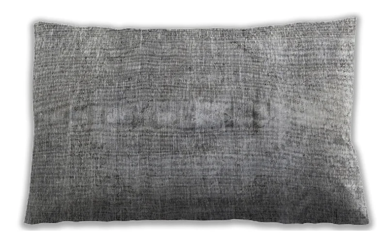 Traditional Classic Indoor Outdoor Rectangular Silver Gray Lumbar Throw Pillow, 13 inch by 19 inch, lbtr3830