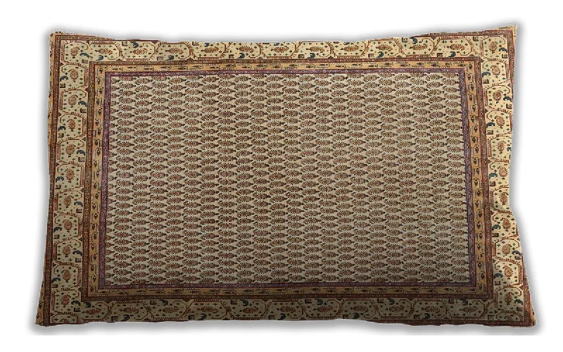 Traditional Classic Indoor Outdoor Rectangular Sienna Brown Lumbar Throw Pillow, 13 inch by 19 inch, lbtr4518