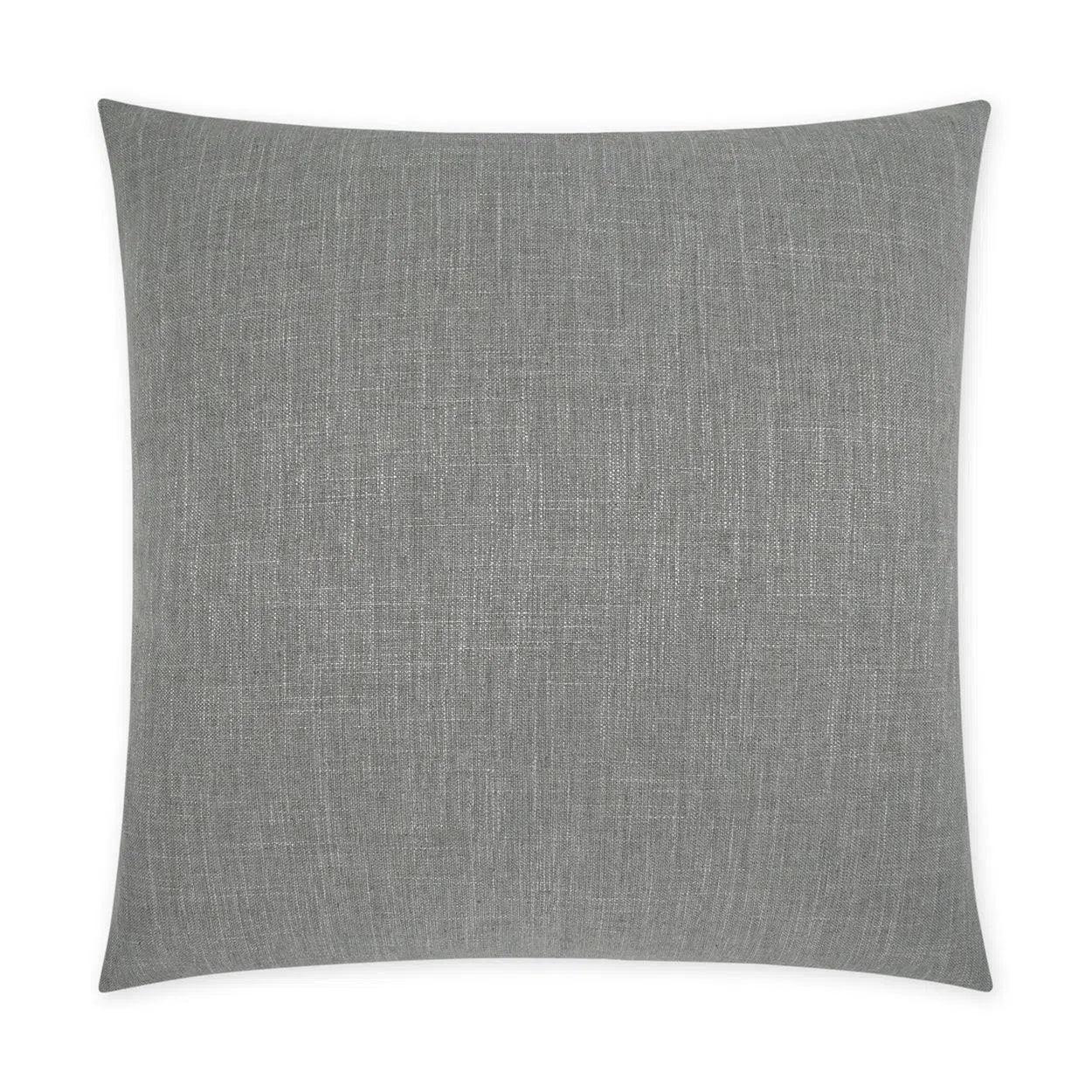 Lena Grey Beach Solid Grey Large Throw Pillow With Insert