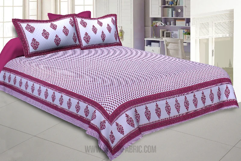 Little Block Prints Red Double Bedsheet