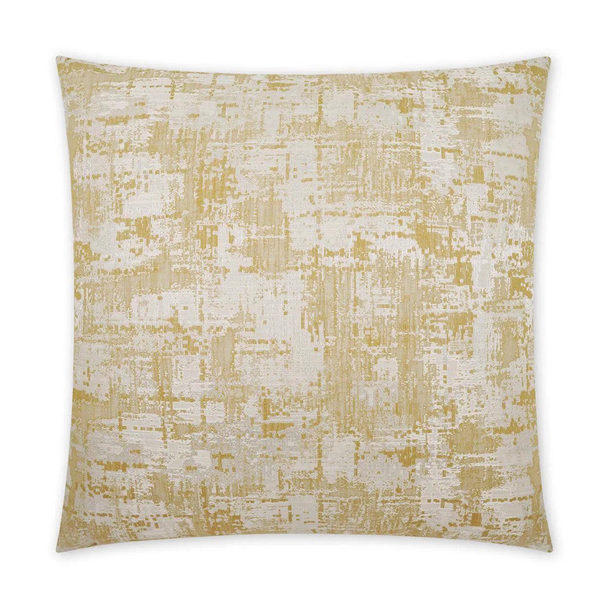 Mathilde Lemon Glam Yellow Large Throw Pillow With Insert