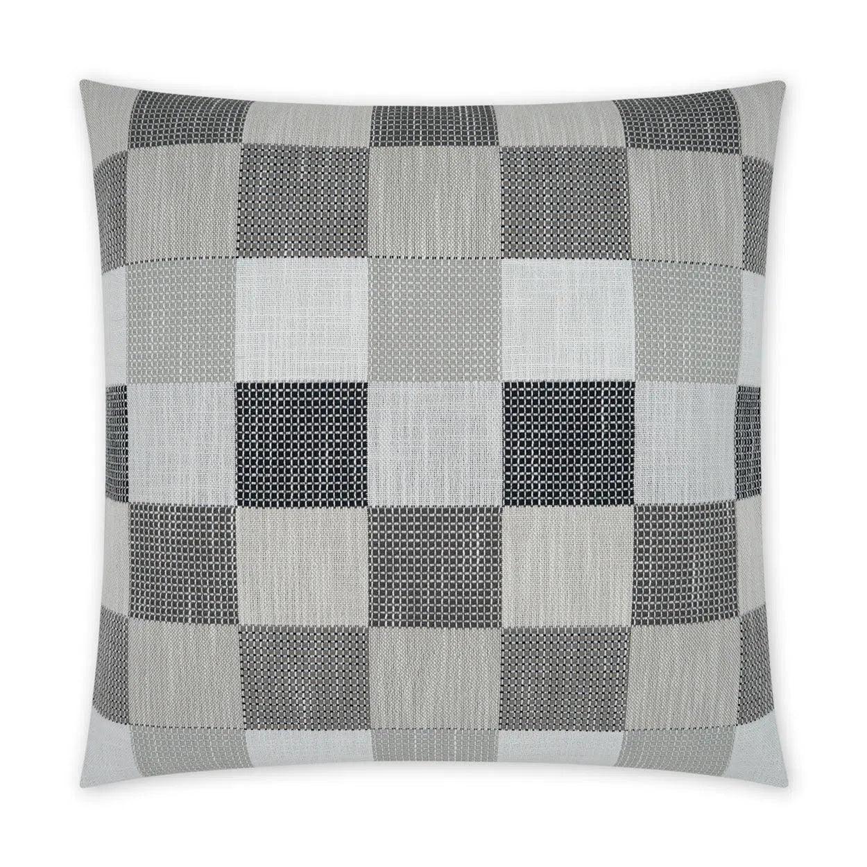 Matney Domino Geometric  Grey Large Throw Pillow With Insert