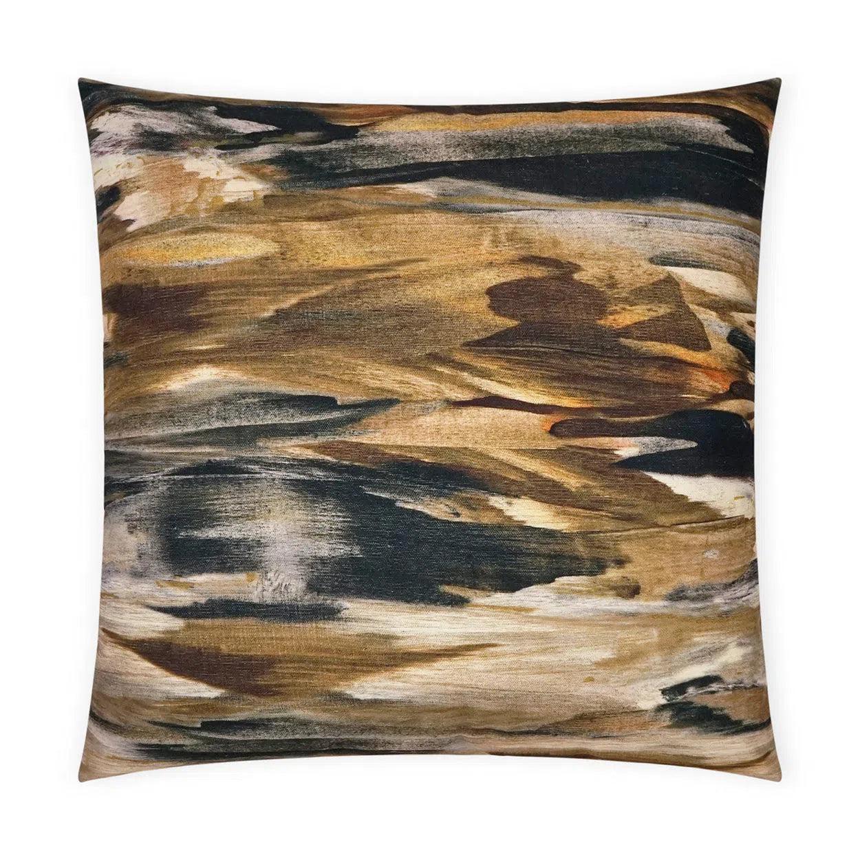 Montreux Espresso Abstract Brown Large Throw Pillow With Insert