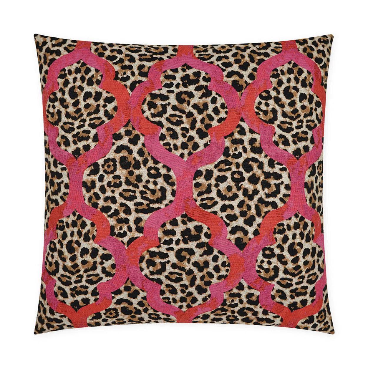 Obsessed Animal Fuchsia Large Throw Pillow With Insert