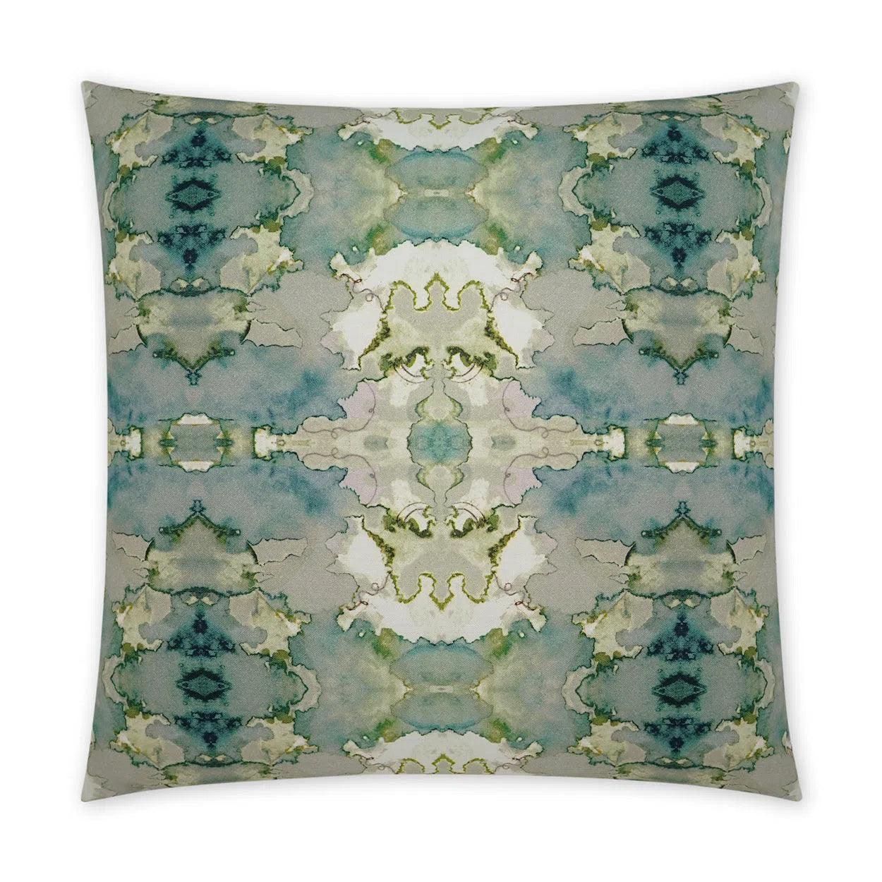 Orbach Abstract Turquoise Teal Large Throw Pillow With Insert