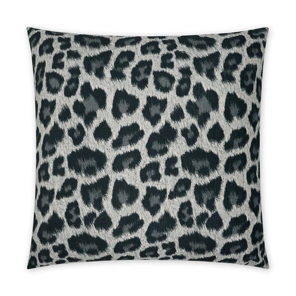 Panthera Domino Animal Grey Large Throw Pillow With Insert