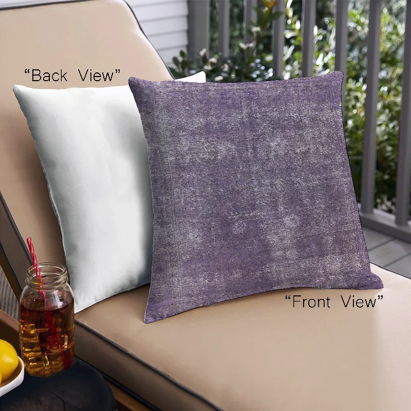 Mid-Century Modern Urban Indoor Outdoor Square Purple Throw Pillow, 18 inch by 18 inch, pwurb1082