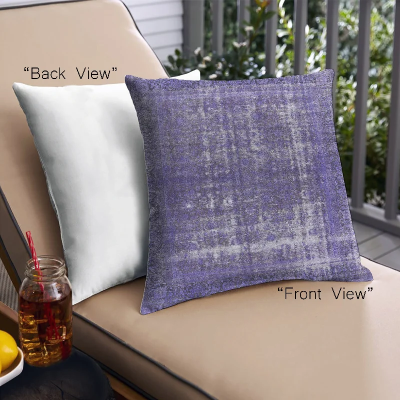 Mid-Century Modern Urban Indoor Outdoor Square Purple Throw Pillow, 18 inch by 18 inch, pwurb1208