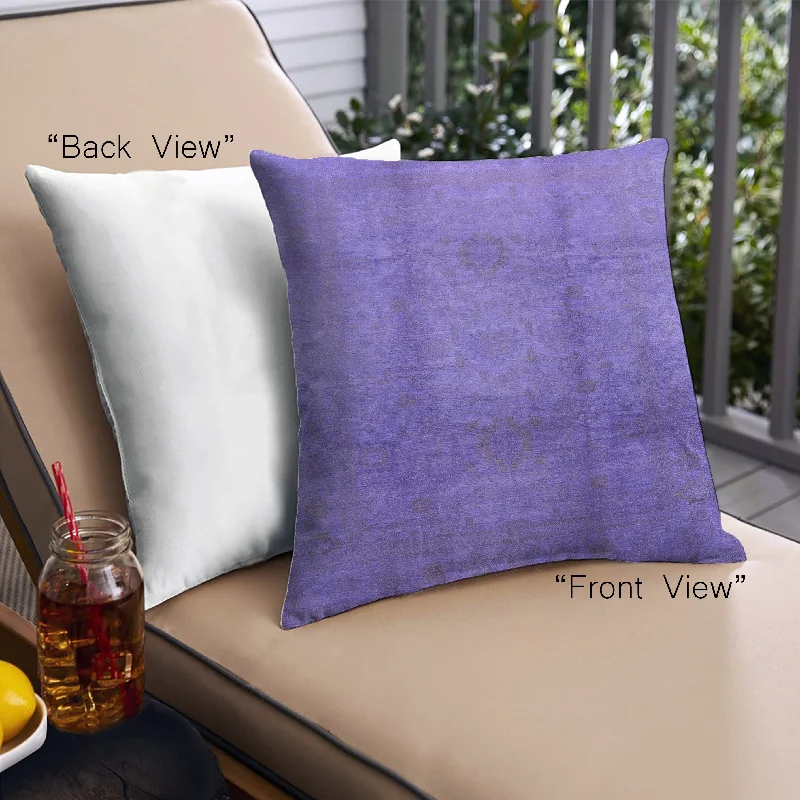 Mid-Century Modern Urban Indoor Outdoor Square Purple Throw Pillow, 18 inch by 18 inch, pwurb1596