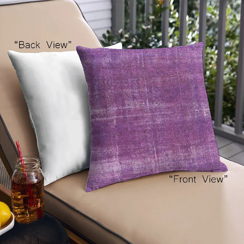 Mid-Century Modern Urban Indoor Outdoor Square Medium Orchid Purple Throw Pillow, 18 inch by 18 inch, pwurb1820