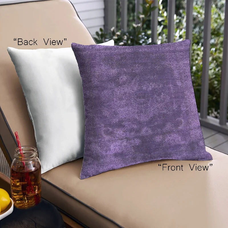 Mid-Century Modern Urban Indoor Outdoor Square Purple Throw Pillow, 18 inch by 18 inch, pwurb1890