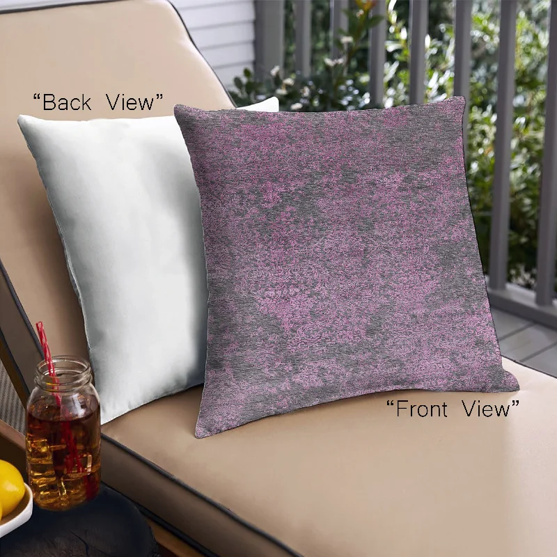 Mid-Century Modern Urban Indoor Outdoor Square Purple Throw Pillow, 18 inch by 18 inch, pwurb2053