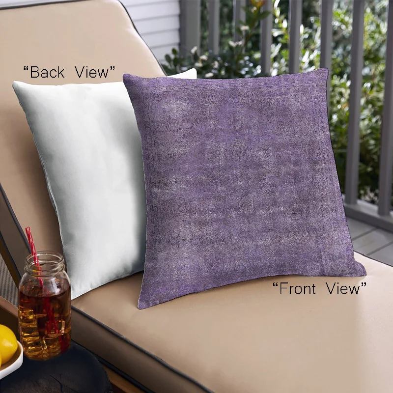 Mid-Century Modern Urban Indoor Outdoor Square Purple Throw Pillow, 18 inch by 18 inch, pwurb2122