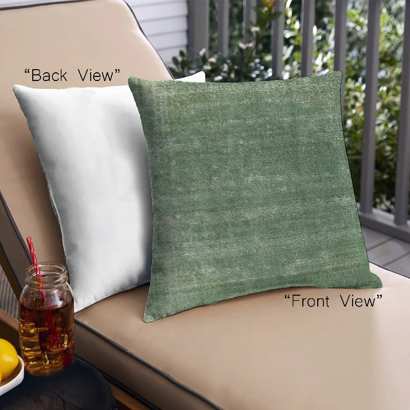 Mid-Century Modern Urban Indoor Outdoor Square Medium Forest Green Throw Pillow, 18 inch by 18 inch, pwurb2892