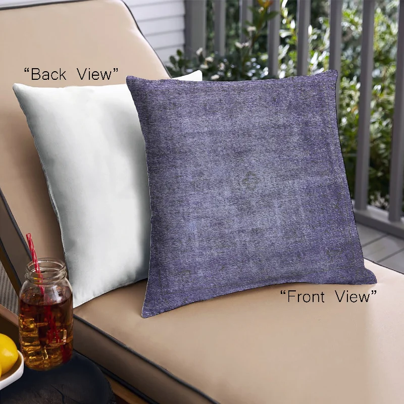 Mid-Century Modern Urban Indoor Outdoor Square Periwinkle Purple Throw Pillow, 18 inch by 18 inch, pwurb3244