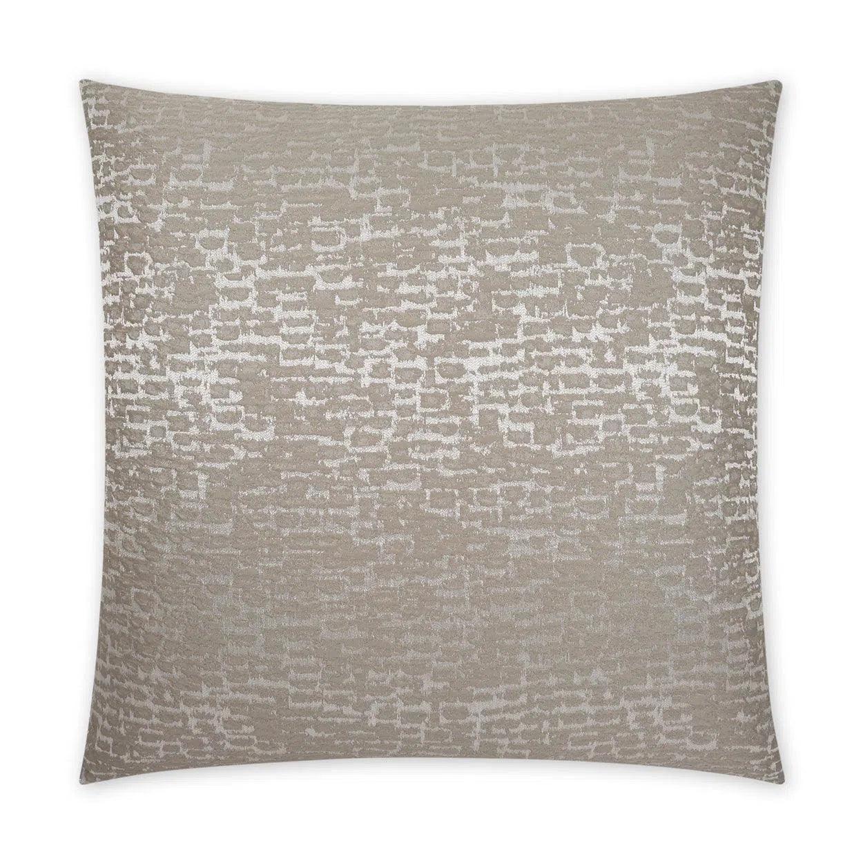 Regine Driftwood Glam Tan Taupe Large Throw Pillow With Insert