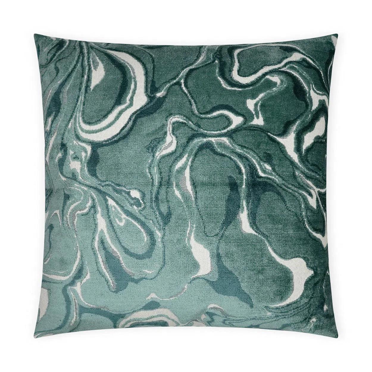 Rhapsody Laguna Turquoise Teal Large Throw Pillow With Insert