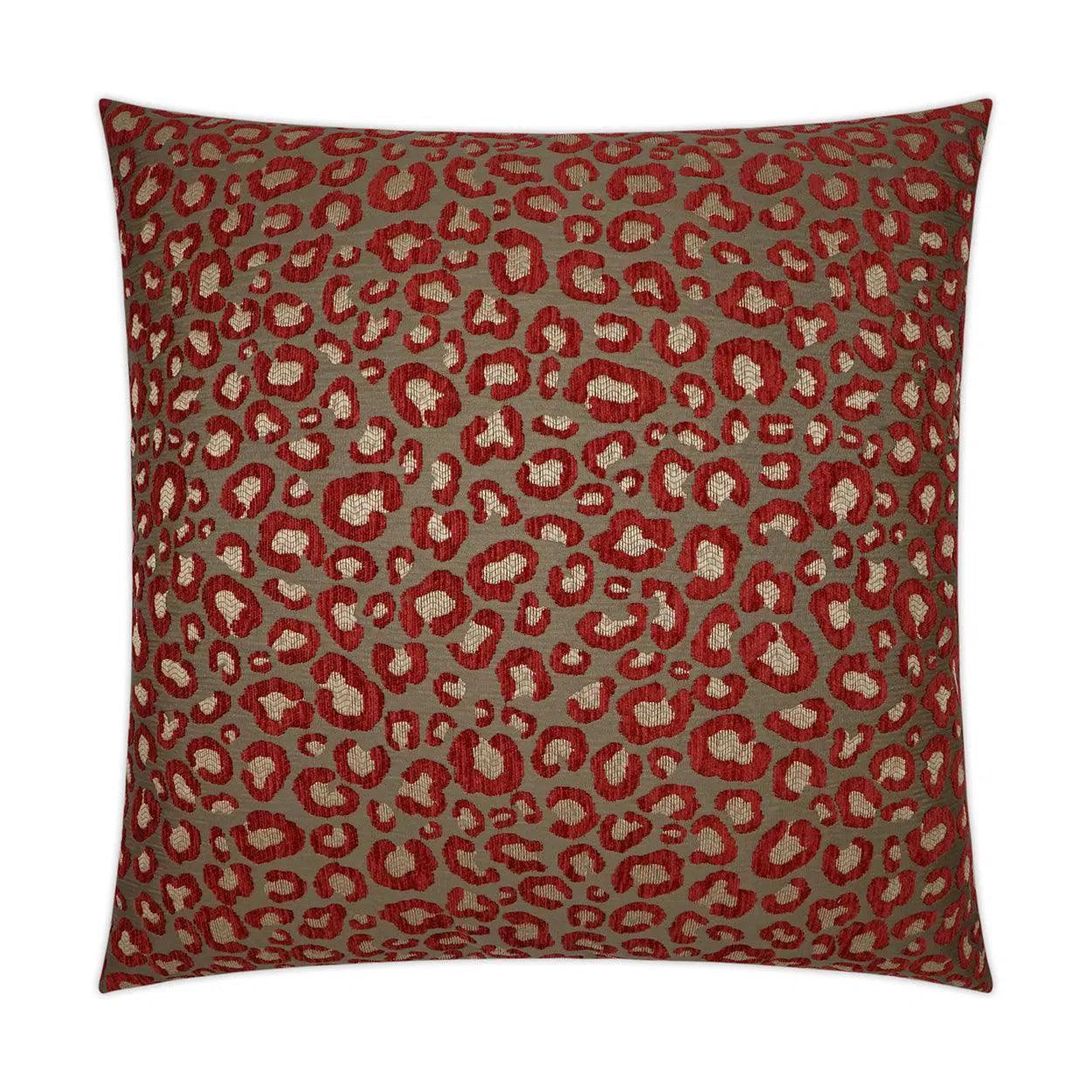 Sarafina Wine Animal Red Tan Taupe Large Throw Pillow With Insert