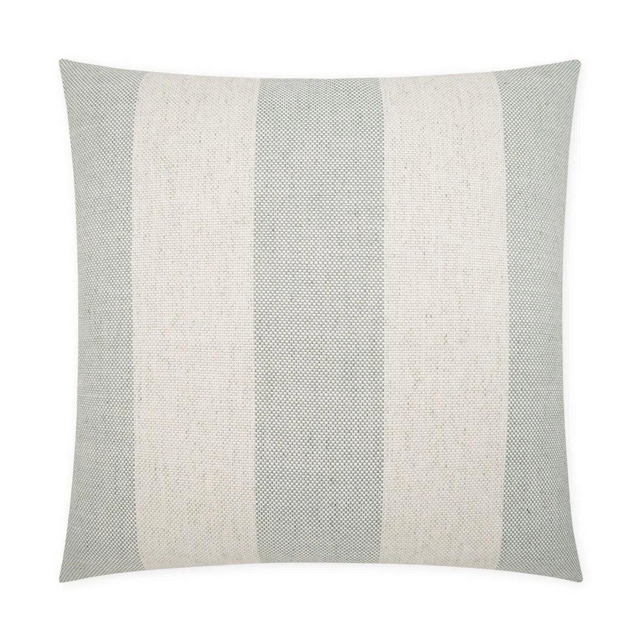 Skippy Moss Beach Stripes Mist Large Throw Pillow With Insert