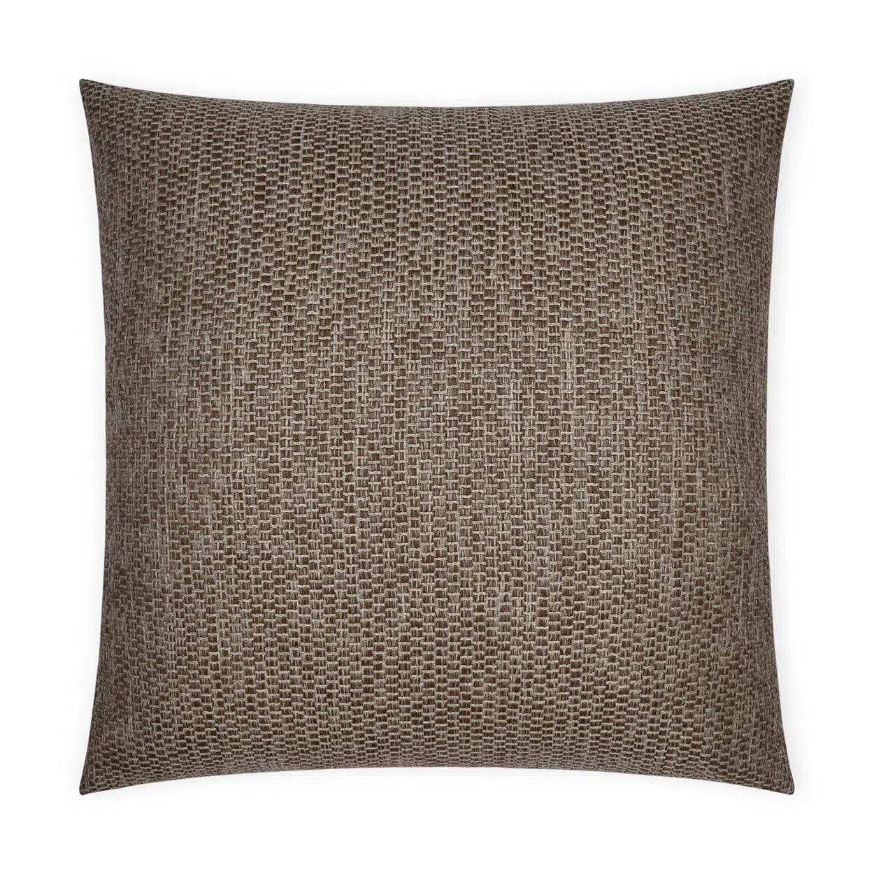 Smoothie Mocha Solid Brown Large Throw Pillow With Insert