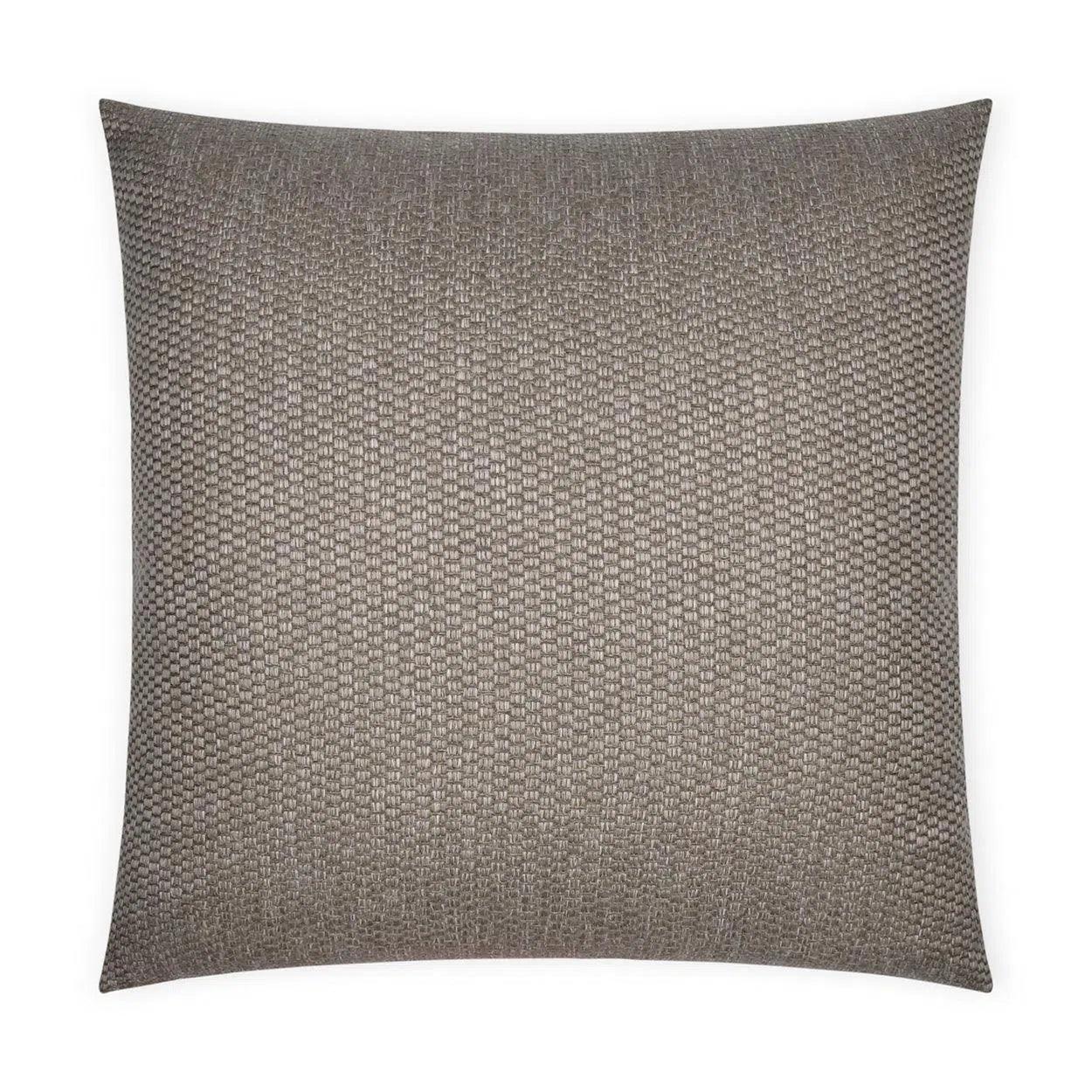 Smoothie Taupe Solid Tan Taupe Large Throw Pillow With Insert