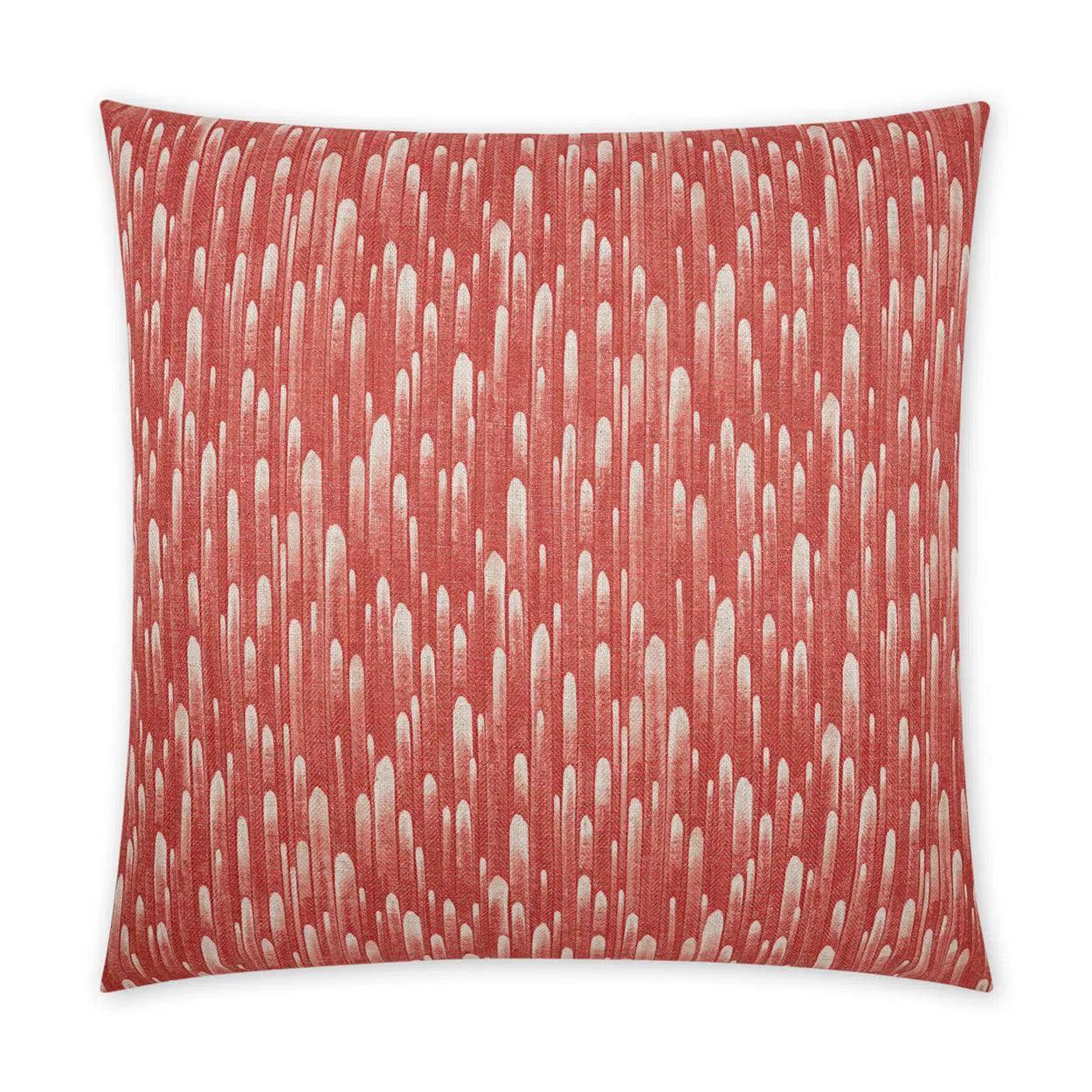 Space Coral Transitional Abstract Red Large Throw Pillow With Insert