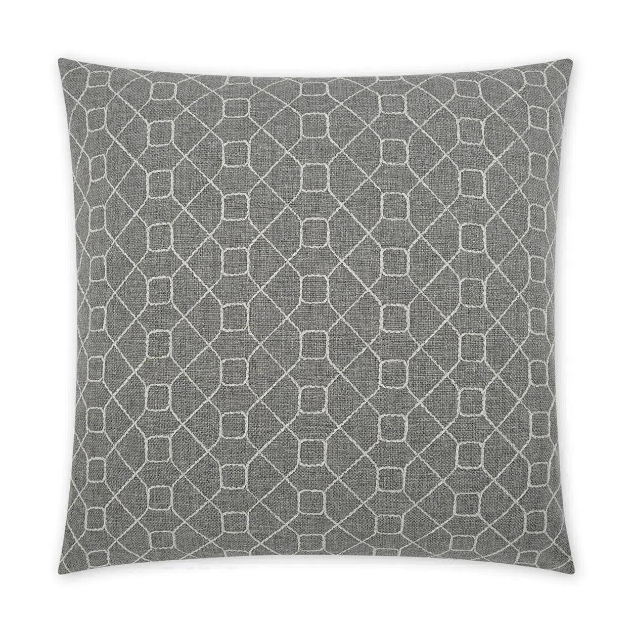 Stornoway Grey Geometric Grey Large Throw Pillow With Insert