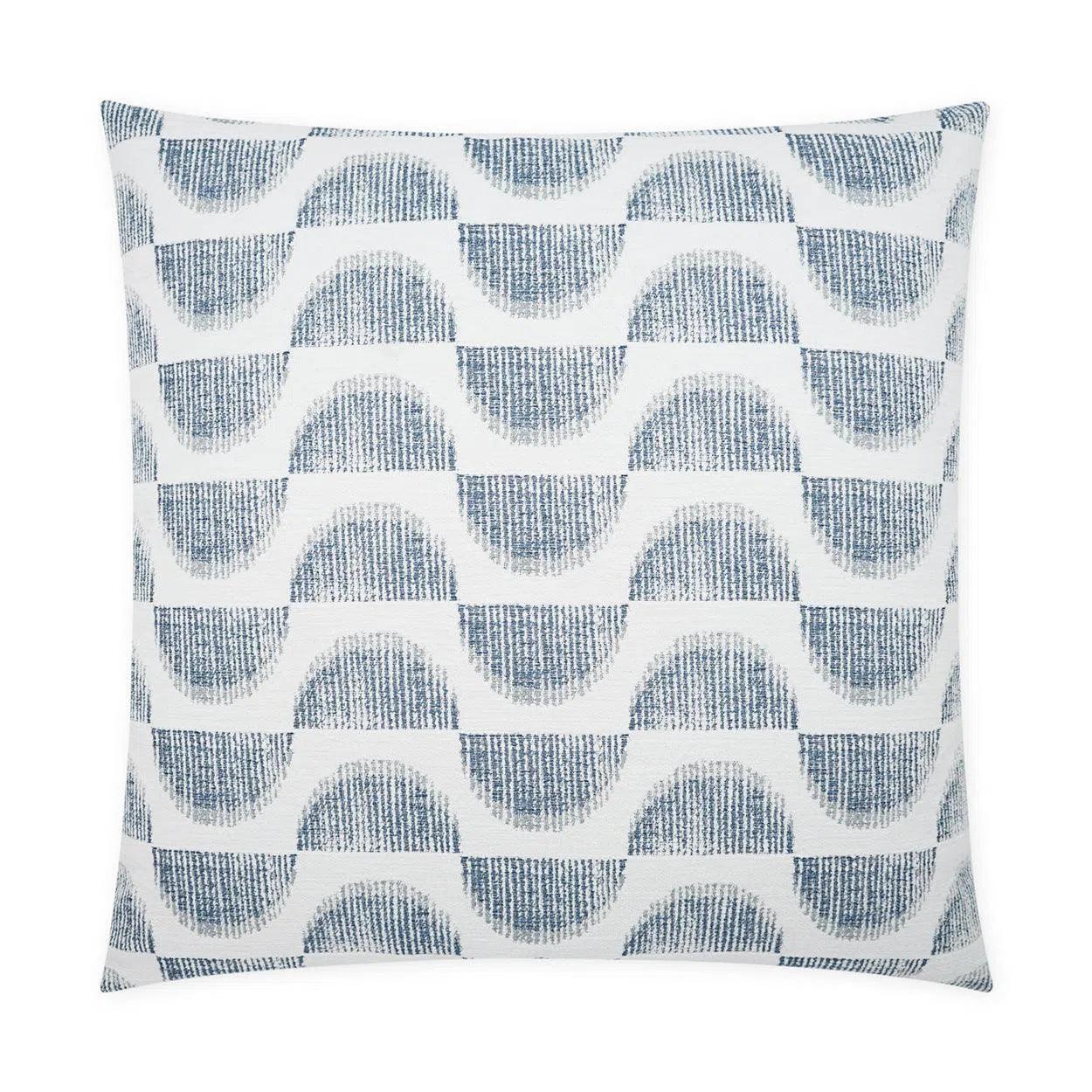 Ullman Cobalt  Geometric Blue Large Throw Pillow With Insert