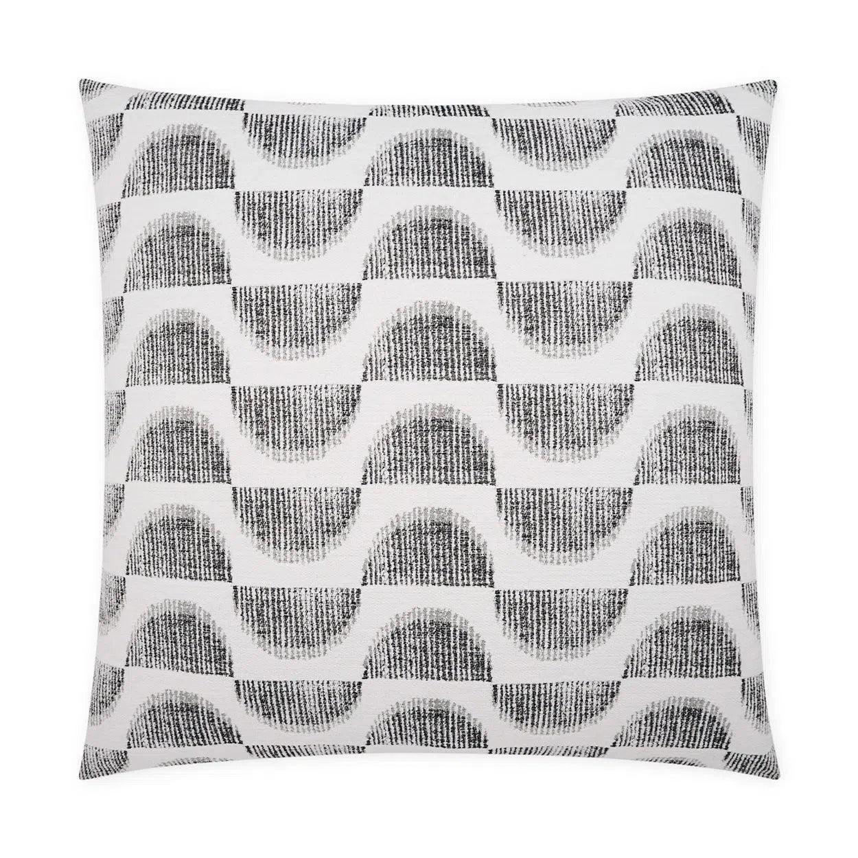 Ullman Domino  Geometric Black Large Throw Pillow With Insert