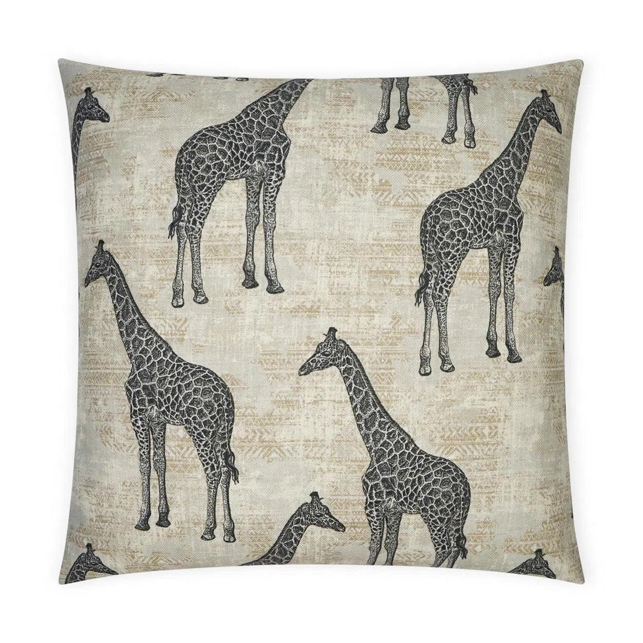 Zarafa Animal Novelty Tan Taupe Large Throw Pillow With Insert